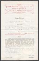 1905 Szakvélemény Adler és Remington írógépekről Bács Bodrog vármegyének