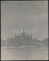 cca 1925 Kerny István (1879-1963) budapesti fotóművész hagyatékából, 2 db vintage fotó, az egyik pec...