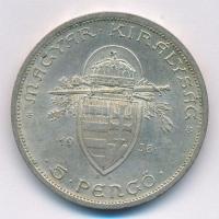 1938. 5P Ag "Szent István" T:2 patina, kis ph. Adamo P8.1