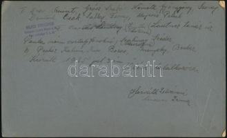 1925 Budapest, csoportkép öt éve végzett osztály találkozójáról, hátoldalon a nevek felsorolásával, ...