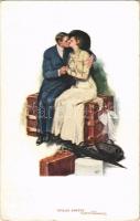 Stolen sweet, Romantic couple, R. Chapman Co. N.Y. Published by Taylor Platt & Co. N.Y. Series 782. s: Clarence F. Underwood (EK)