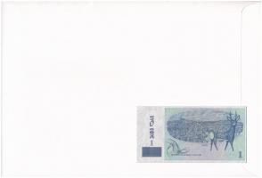 Grúzia 1995. 1L felbélyegzett borítékban, bélyegzéssel T:I Georgia 1995. 1 Lari in envelope with sta...