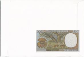 Közép-Afrika / Kongó bankjegyes pecsételt és bélyeges boríték benne Kamerun 1994-1997. 500Fr T:I 
C...