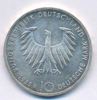 NSZK 1988D 10M Ag "Arthur Schopenhauer" T:1-
FRG 1988D 10 Mark Ag "Arthur Schopenhau...