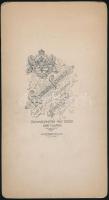 cca 1890 Budapest, Kozmata Ferencz (1864-1902) császári és királyi udvari fényképész műtermében kész...