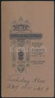 1911 Budapest, Mérei és Társa fényképészek műtermében készült, keményhátú, vintage fotó, Fuchsberg A...