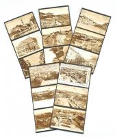 cca 1900 Veszprém képeslapok másolata kartonra ragasztva, 15 db