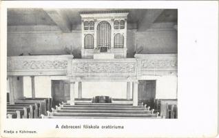 Debrecen, Főiskola oratóriuma, belső. Kiadja a Kálvineum (EM)