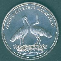 1992. 200Ft Ag "Veszélyeztetett állatvilág-gólya" T:BU