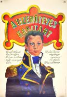 1976 Máté András (1921-2000): A tizenötéves kapitány,spanyol filmplakát, Offset-ny., 56x40 cm