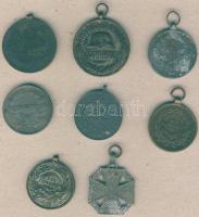 8db osztrák és magyar katonai kitüntetés és érdemérem a századforduló környékéről T:3,4