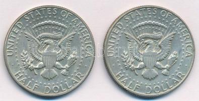 Amerikai Egyesült Államok 1967. 1/2$ Ag "Kennedy" (2x) T:2 patina
USA 1967. 1/2 Dollar Ag...
