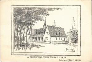 Debrecen, Cserkészház terve. A Cserkésház-alap javára kiadja a IX. Cserkészkerület s: Györgyi Dénes (EK)