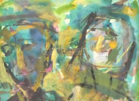 Somorjai Katalin (1954-): Két arc. Olaj, farost, jelzett, hátoldalán  Képcsarnok Vállalat és Artrend...