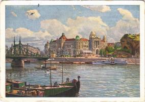 1934 Budapest XI. Szent Gellért Gyógyfürdő és Szálloda, gőzhajók (EB)