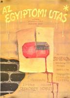 1982 Az egyiptomi utas, francia filmplakát, Magyar Hirdető, [Szombathely], Sylvester János-ny., feltekerve, 59x42 cm