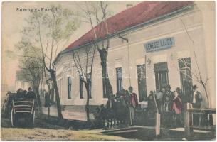 1908 Karád, Somogy-Karád; Kenesei Lajos üzlete és saját kiadása (ázott / wet damage)