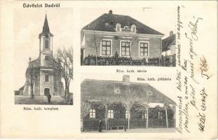 1913 Dad, Római katolikus templom, iskola és plébánia (EK)