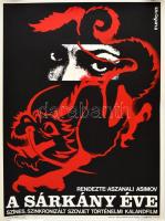 1983 A sárkány éve, film plakát, MOKÉP, MAHIR, Bp., Offset-ny., jelzett a nyomaton (Eleőd 83),feltekerve, 54x40 cm