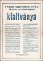 1990 A Romániai magyar Demokrata Szövetség Ideiglenes Intéző Bizottságának kiáltványa, hajtott, gyűrődésekkel