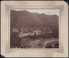 cca 1900 Tusnádfürdő látképe, kartonra kasírozott fotó, karton sérült, 21×25 cm