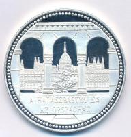 DN Budapest nevezetességei - Halászbástya ezüstözött fém emlékérem(42,5mm) T:1- (PP) felületi karc