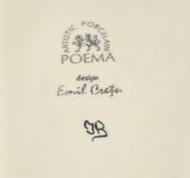 Poema Artistic porcelain Emil Cretu: Chaplin és "A kölyök", festett bisquit porcelán, jelz...