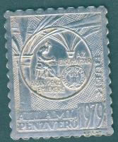 1979. "Állami Pénzverő" bélyeg formájú Ag plakett T:2