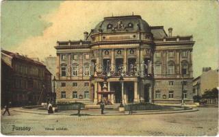 1909 Pozsony, Pressburg, Bratislava; Városi színház / theatre (fa)