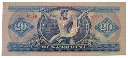 1960. 20Ft "C059 036424" T:III / Hungary 1960. 20 Forint "C059 036424" C:F 
Ada...