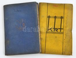 1935 Két budapesti kábelgyár árjegyzéke, megviselt borítóval, 48 és 56p