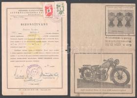 Motorkerékpárokkal foglalkozó reklámok, fotók, benne: Simson 16 oldalas szervizkönyve, Kiss Károlya ...