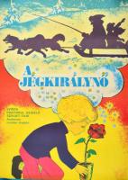 1967 A jégkirálynő, szovjet film plakát, Kecskemét, Mozinyomda, feltekerve, 56x40 cm. Megjelent 800 példányban.