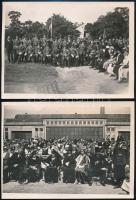 1933 Albertfalvi laktanyában tartott esemény 2 db fotó. 18x16 cm
