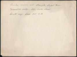 1925 Róma, A Böhle Cornél által vezetett zarándokcsoport tagjairól készült fotó, feliratozva 26x20 c...