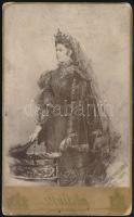1898 Erzsébet királyné festményrők készült hivatalos Strelisky fotó. Jelzett, kissé sérült 11x17 cm