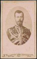 cca 1900 II. Miklós cár fotója / Russian emperor Nicholas II. 7x11 cm