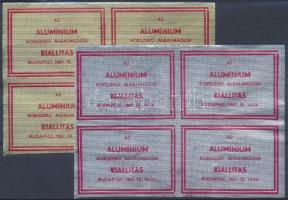 1967 Alumínium korszerű alkalmazása kiállítása levélzáró, 2 db négyestömb