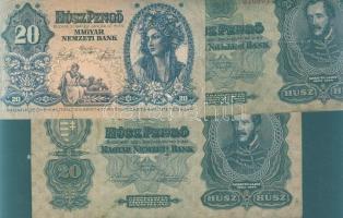 Kis pengő tétel 19db T:II,III,III/IV