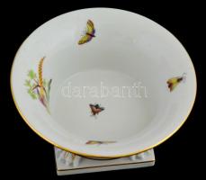 Herendi porcelán karmos kínáló, kézzel festett, jelzett, kis kopásnyomokkal, m: 14,5 cm, m: 7,5 cm