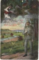 Nem jó csillag lett volna én belőlem... / WWI Austro-Hungarian K.u.K. military art postcard, romantic couple, soldier. O.K.W. 397. (EK)