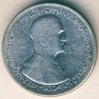 1930. 5P Ag "Horthy jobbra" T:3 kis ph.