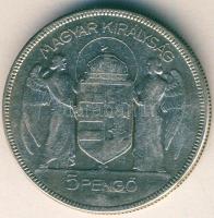 1930. 5P Ag "Horthy jobbra" T:3 kis ph