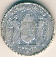 1930. 5P Ag "Horthy jobbra" T:3