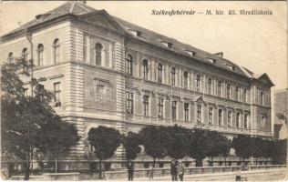 1922 Székesfehérvár, M. kir. állami főreáliskola (ázott sarkak / wet corners)