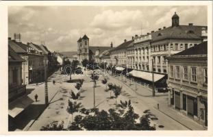 1933 Gyöngyös, Hanisz Imre tér, Hungária szálloda, Hangya Szövetkezet üzlete (EK)