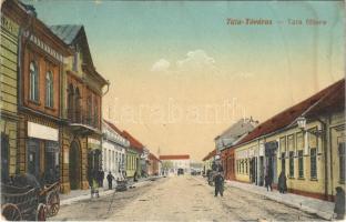 1927 Tata, Tata-Tóváros; Fő tér, üzletek, bútorraktár. Lindenberg Adolf kiadása (fl)