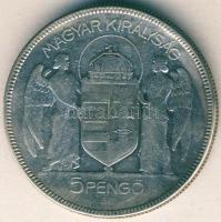1930. 5P Ag "Horthy jobbra" T:3