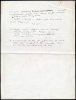 1976 ifj. Rajk László (1949-2019) Kossuth-díjas építész, díszlettervező, grafikus szakmai levele egy...