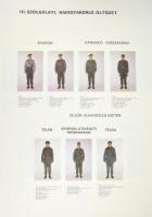 A Magyar Rendőrség öltözködési utasítása 5 db nagy méretű színes plakáton, leírásokkal. 70x90 cm